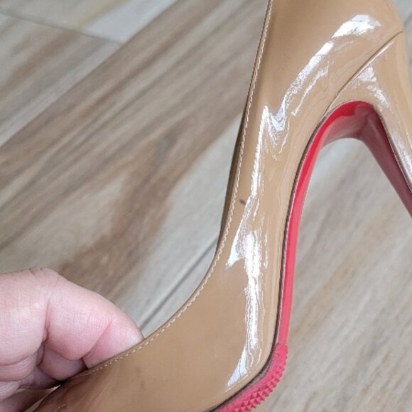 Christian Louboutin Nude Square Toe Patent leather Pumps Eur. 36 - Picture 13 of 16